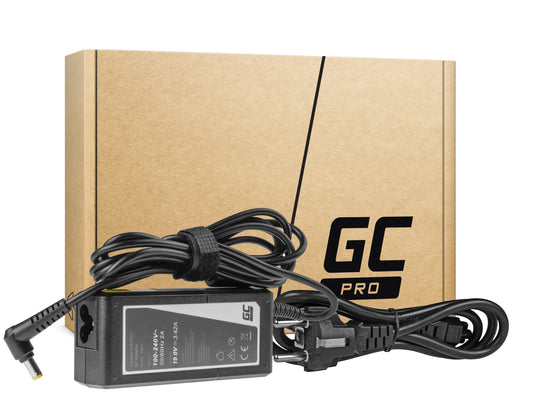 Green Cell Carregador AC Adapter Acer 60W 19V 3.42A 5.5mm-1.7mm AD01P