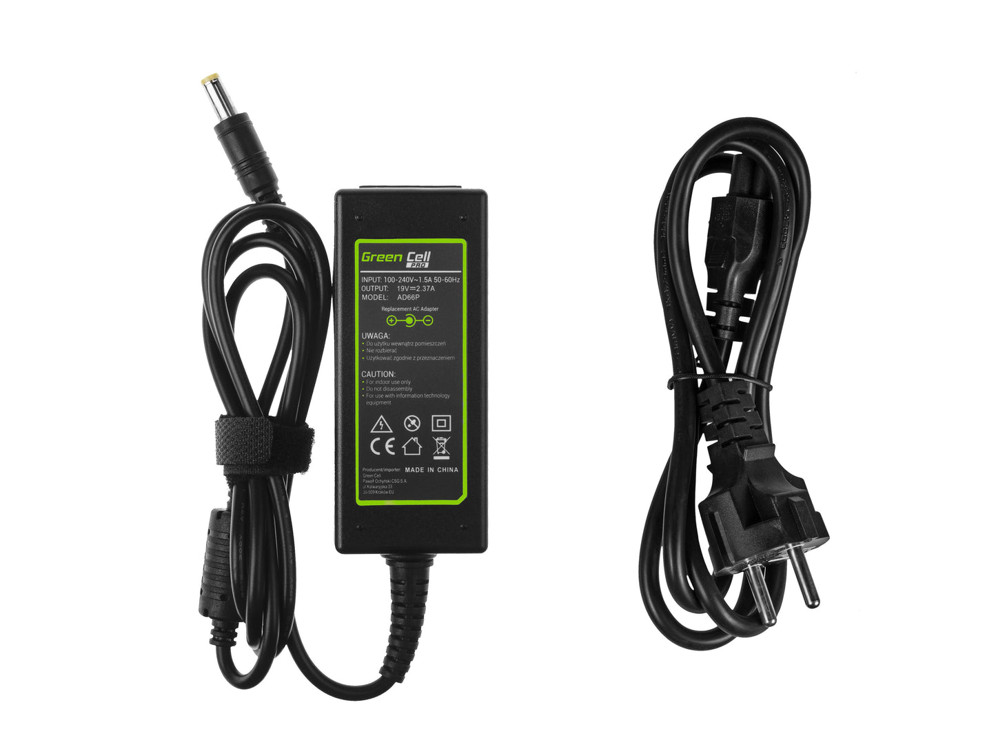 Carregador AC Adapter Acer Aspire E5-511 E5-521 E5-573 E5-573G ES1-131 AD66P 19V 2.37A 45W