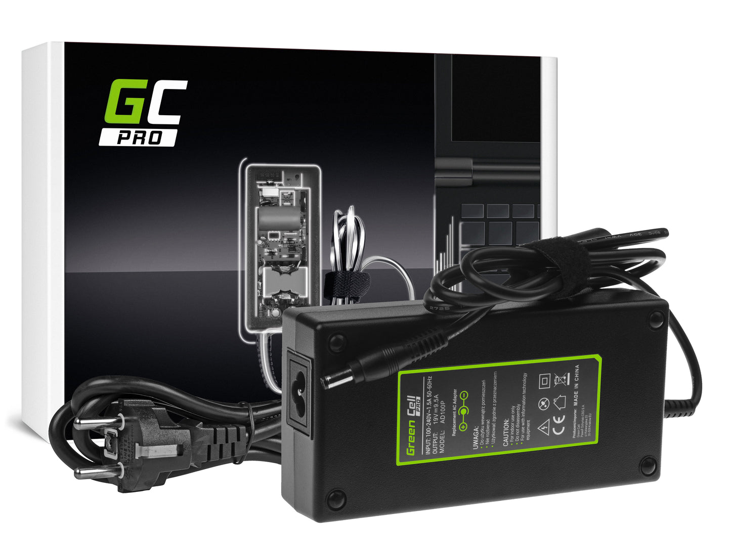 Green Cell PRO Carregador Portátil 19V 9.5A 180W para MSI GT60 GT70 GT680 GT683 Asus ROG G75 G75V G75VW G750JM G750JS