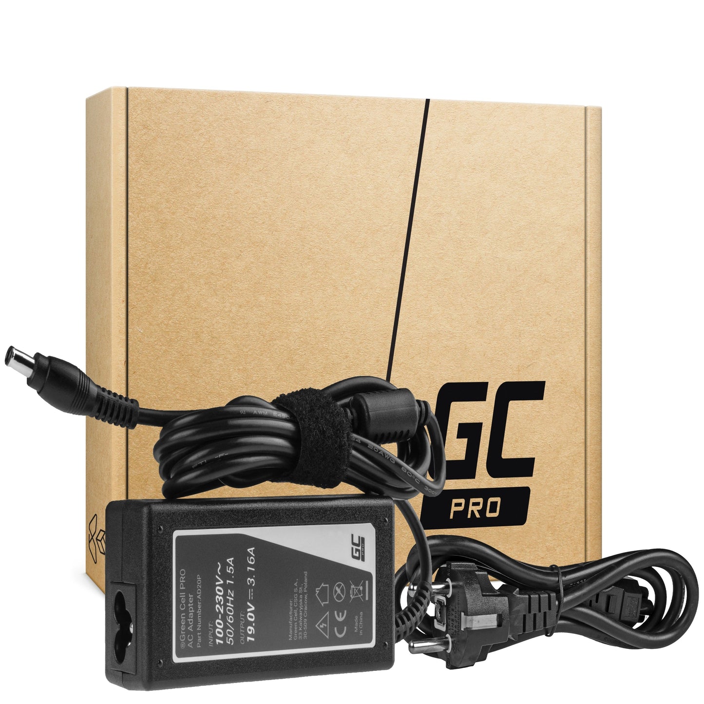 Carregador Portátil Green Cell Pro 60W para Samsung NP270, NP300, NP-R40