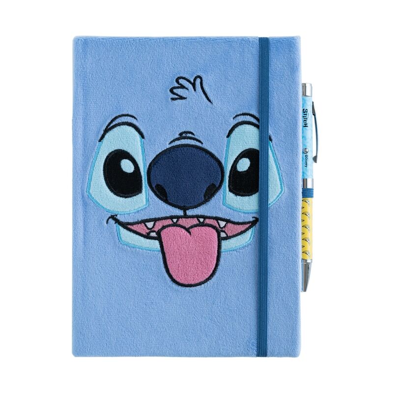 Caderno A5 Erik Premium Stitch de Capa Felpuda com Caneta esferográfica