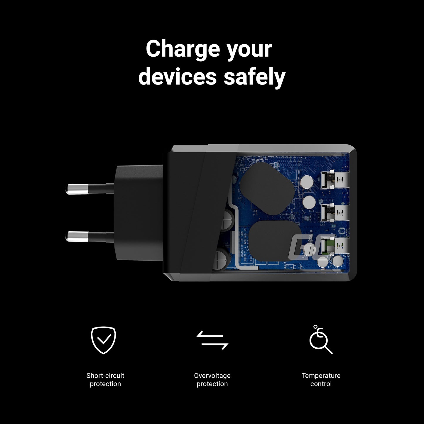 Carregador Universal Greencell GC ChargeSource3 3xUSB 30W fast charging Ultra Charge