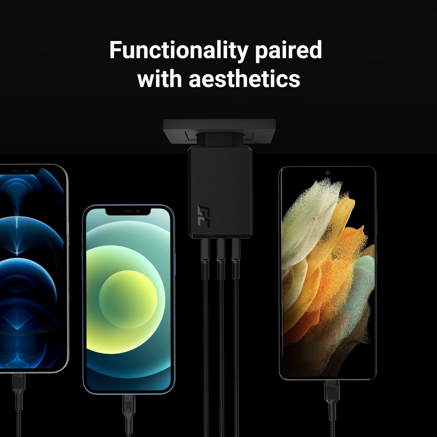 Carregador Universal Greencell GC ChargeSource3 3xUSB 30W fast charging Ultra Charge