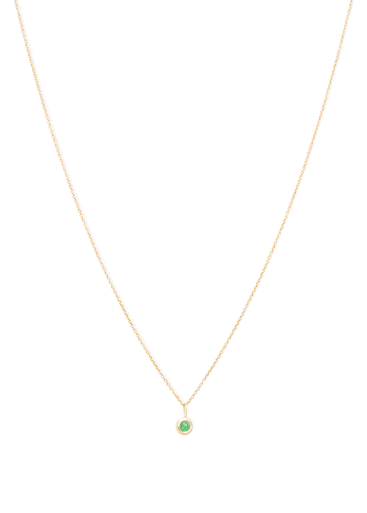 mock necklace 18k emerald