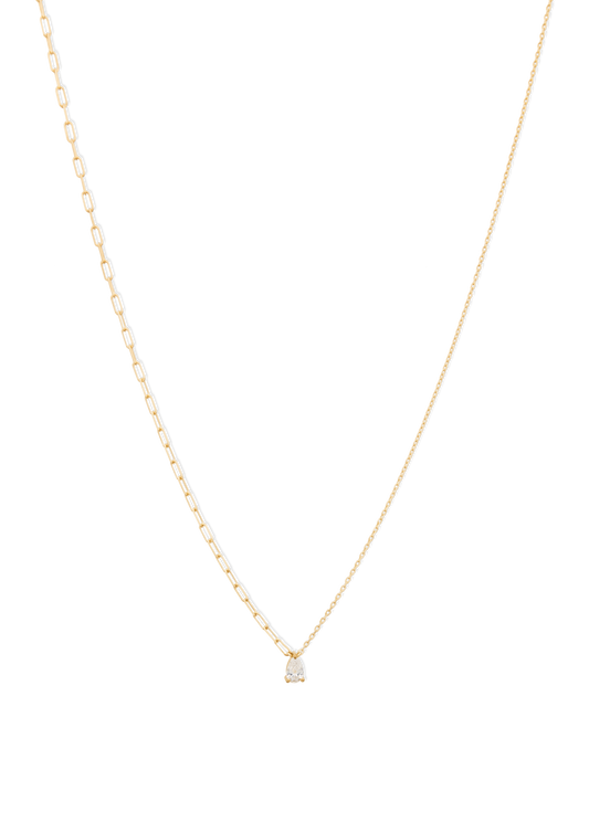 pear necklace 18k diamond